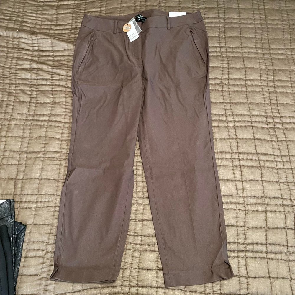 Signature Fit Allie brown coffee bean pant 18